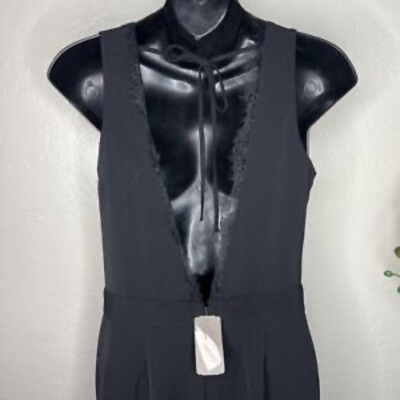 Forever 21 Sexy Lace Accent Black Jumpsuit S - Picture 5 of 8